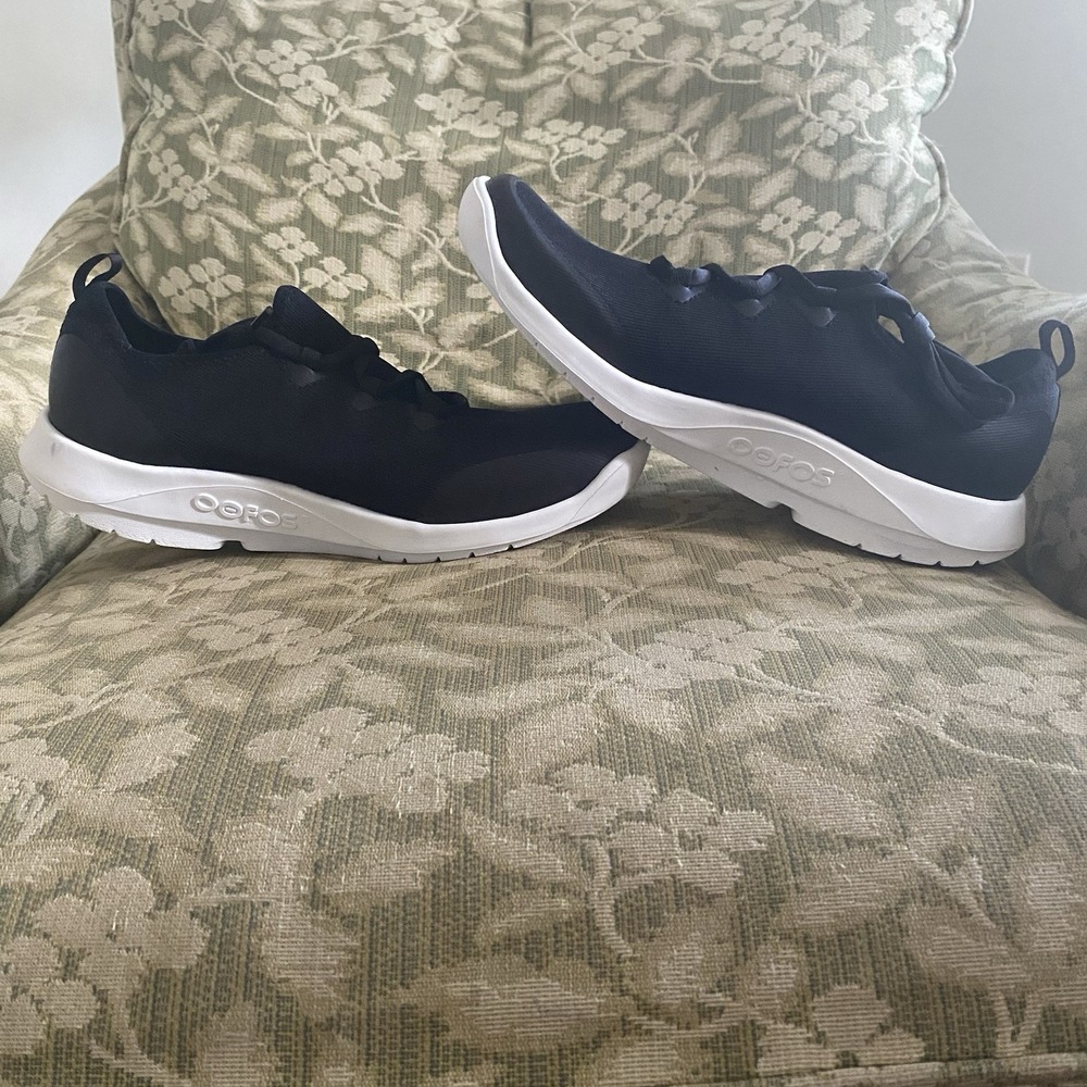 OOFOS Men's OOmg Sport LS Low Shoe Run walk jog Mens size 11 black white - Picture 5 of 9